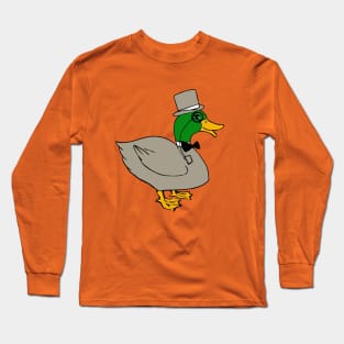 Duck with monocle and top hat: Duckington Long Sleeve T-Shirt